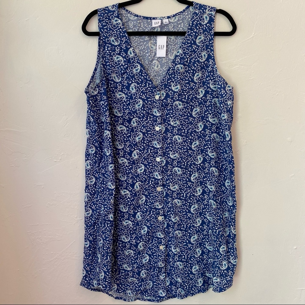 GAP Factory Button Front Sleeveless Dress Large